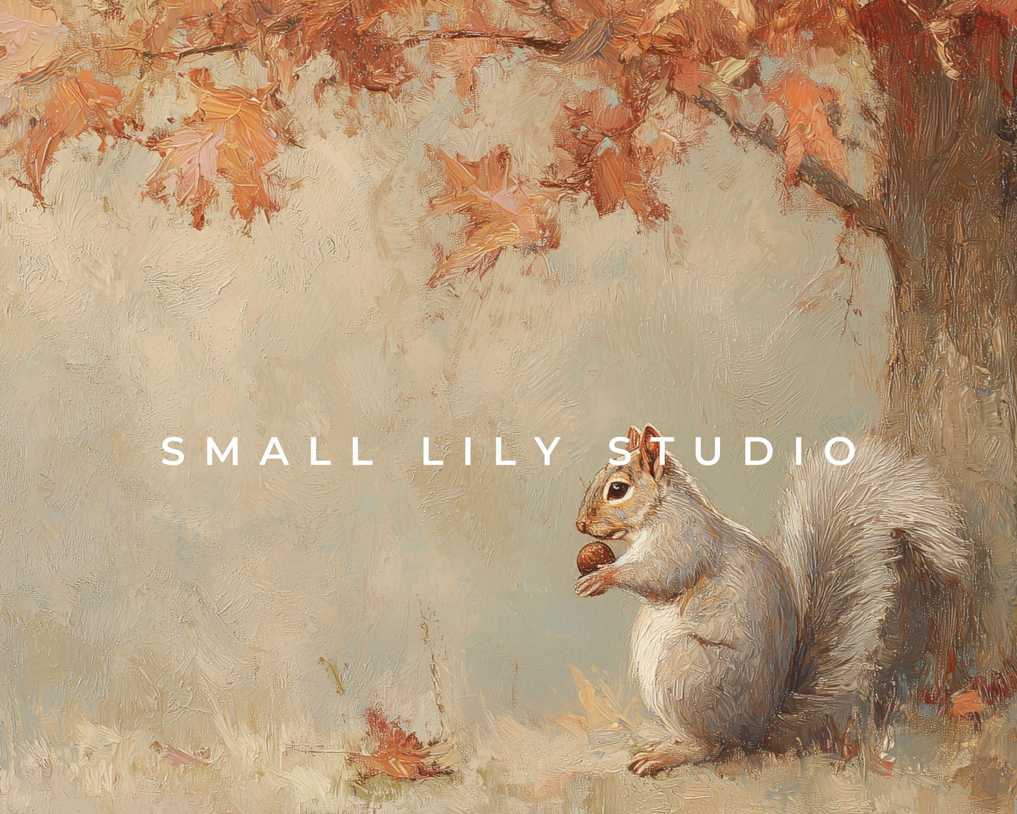 Squirrel with Acorn Frame TV Art