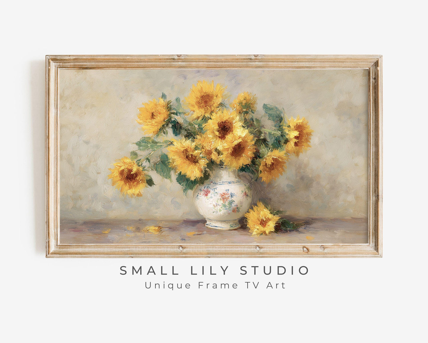 Sunflowers in Vase Frame TV Art