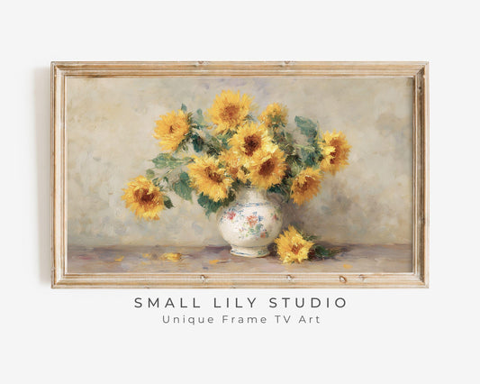 Sunflowers in Vase Frame TV Art