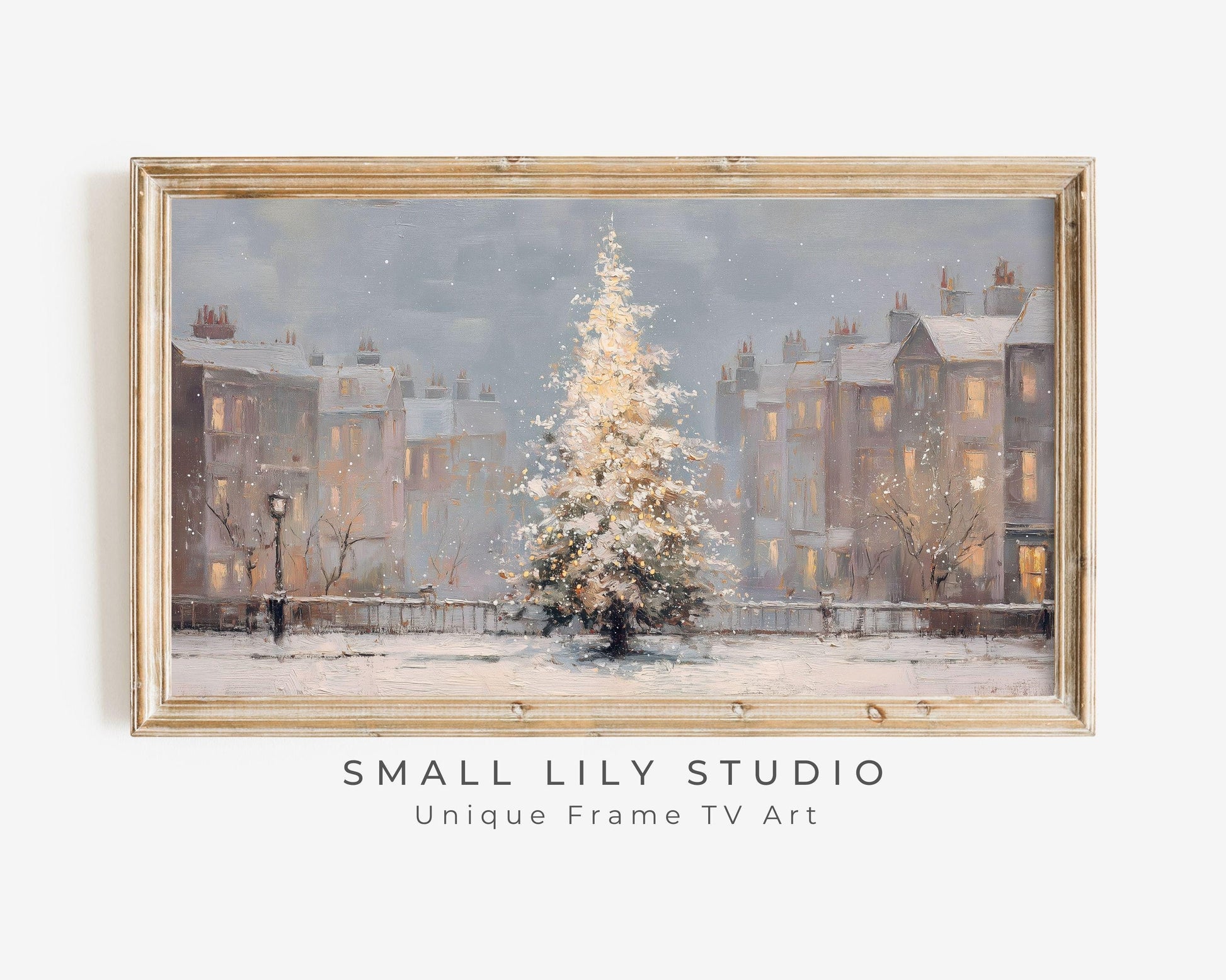 Pink Christmas Tree Frame TV Art