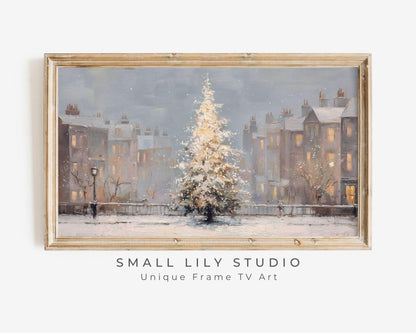 Pink Christmas Tree Frame TV Art