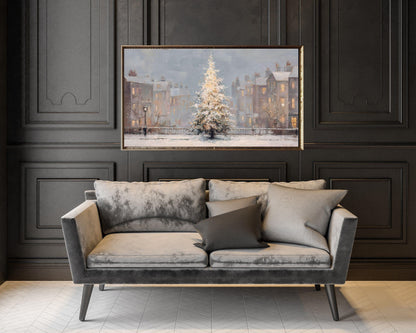 Pink Christmas Tree Frame TV Art