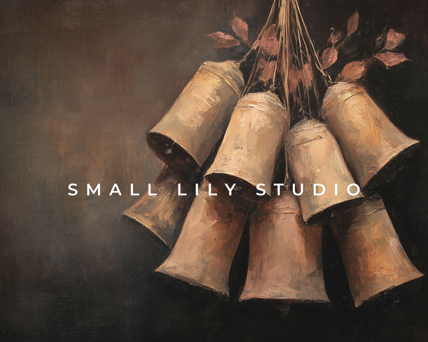 Moody Bronze Bells Frame TV Art