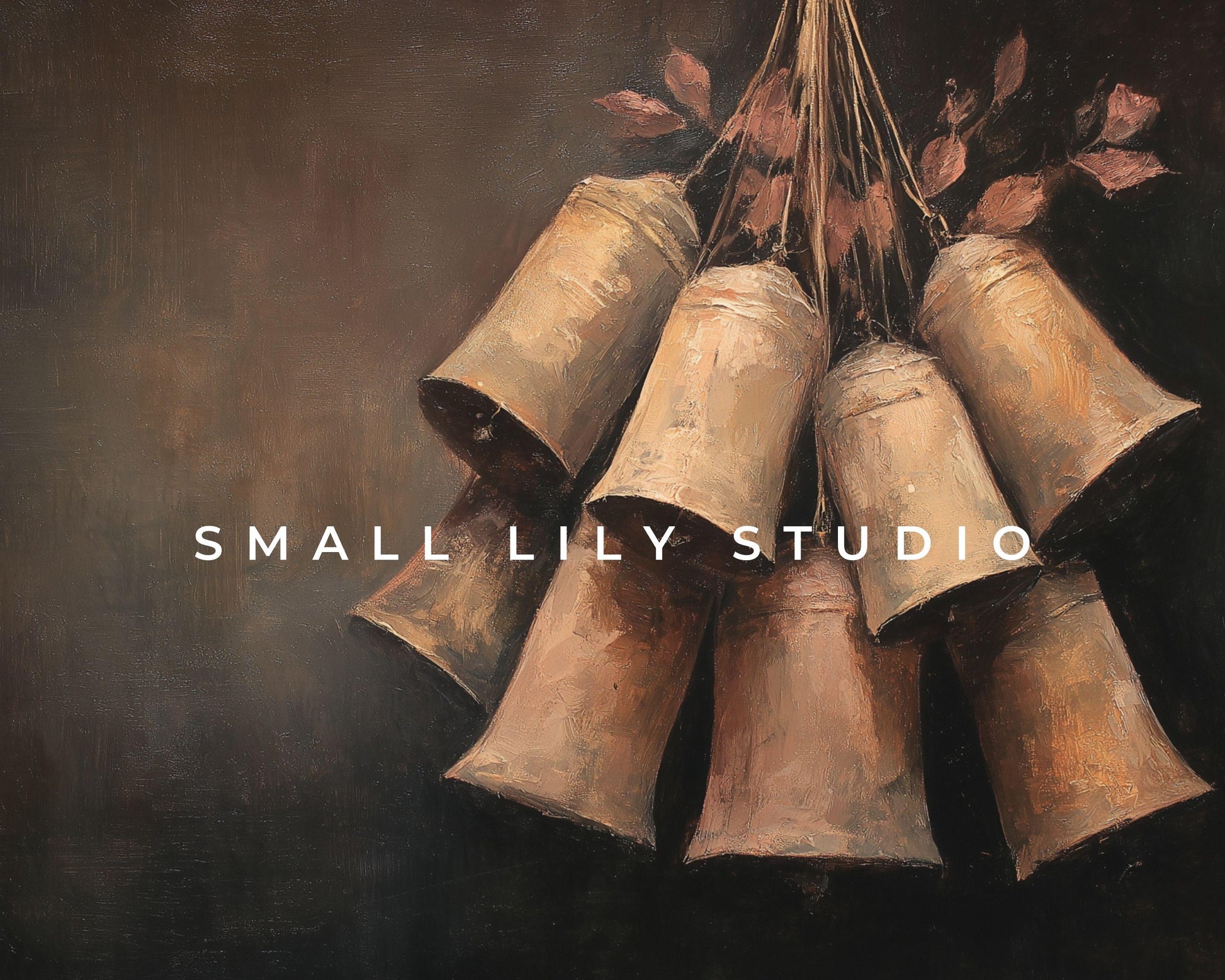 Moody Bronze Bells Frame TV Art