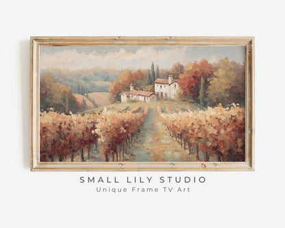 Autumn French Vineyard Frame TV Art