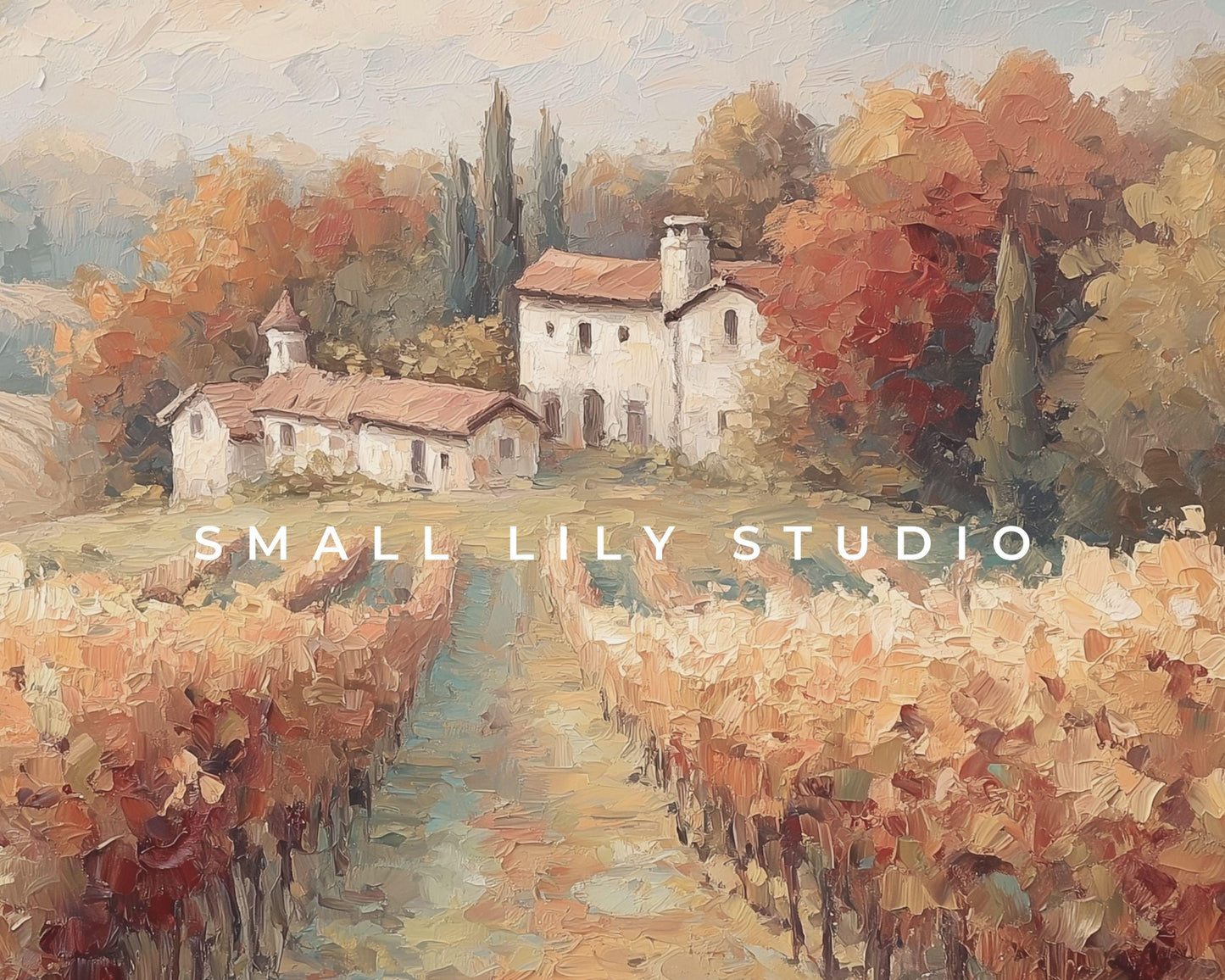 Autumn French Vineyard Frame TV Art