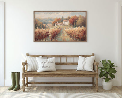 Autumn French Vineyard Frame TV Art