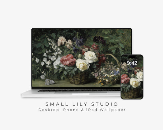 Moody Floral Desktop Wallpaper Set