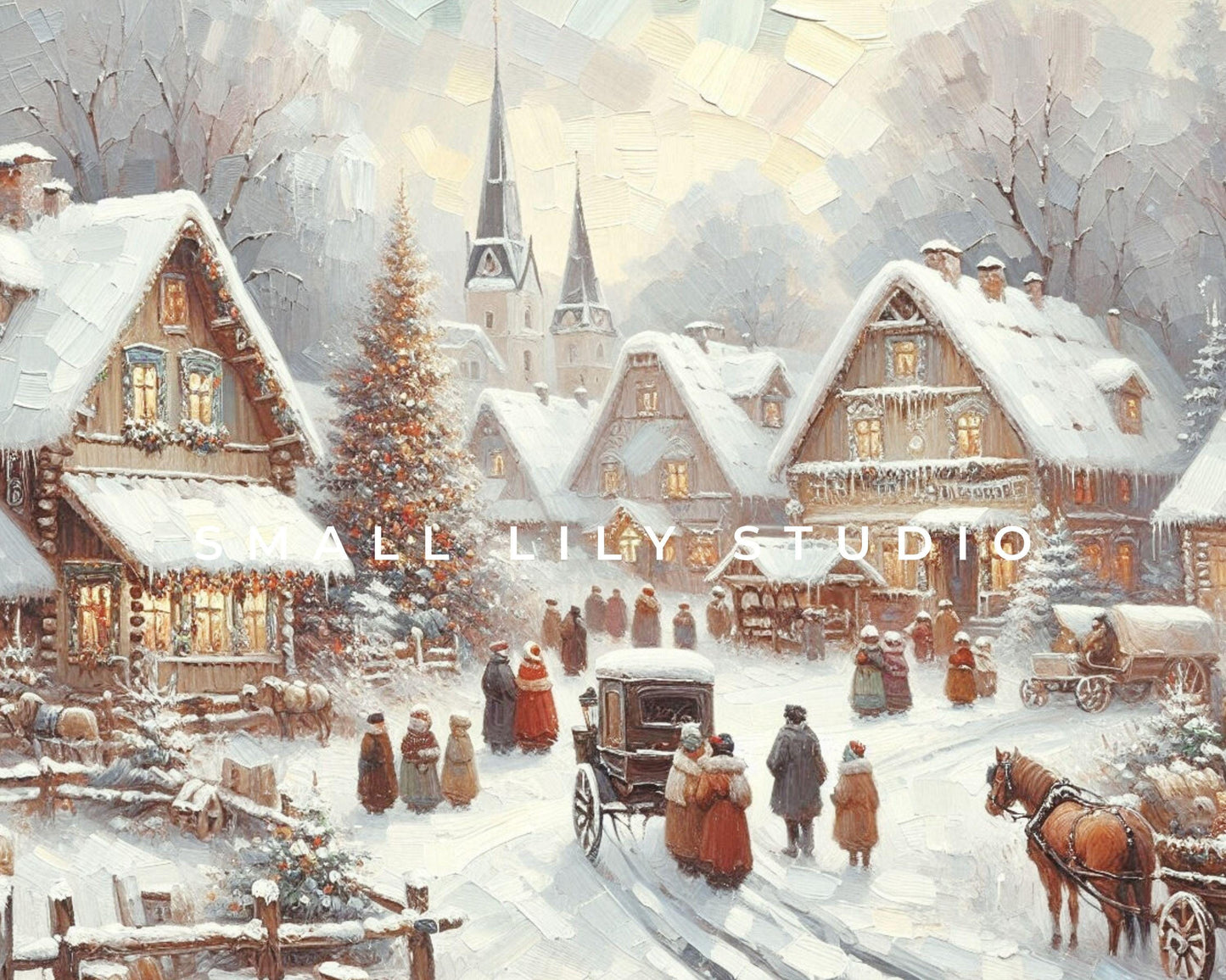 Christmas Village Desktop Wallpaper