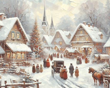 Christmas Village Desktop Wallpaper