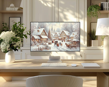 Christmas Village Desktop Wallpaper