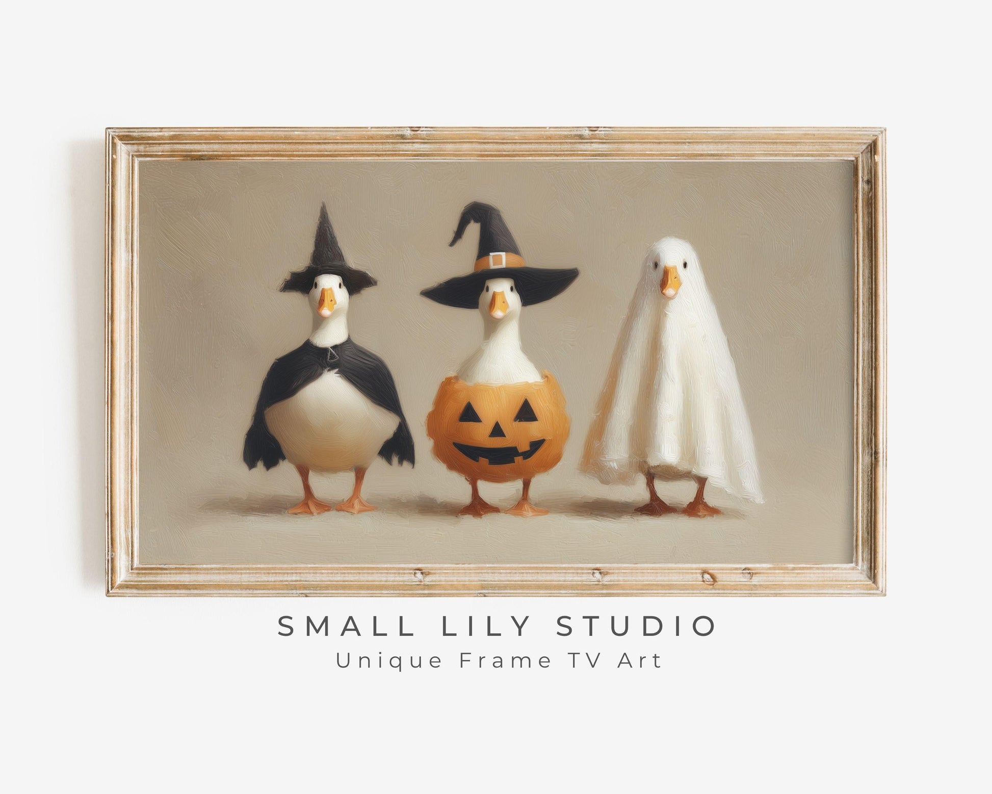 Silly Halloween Goose Frame TV Art