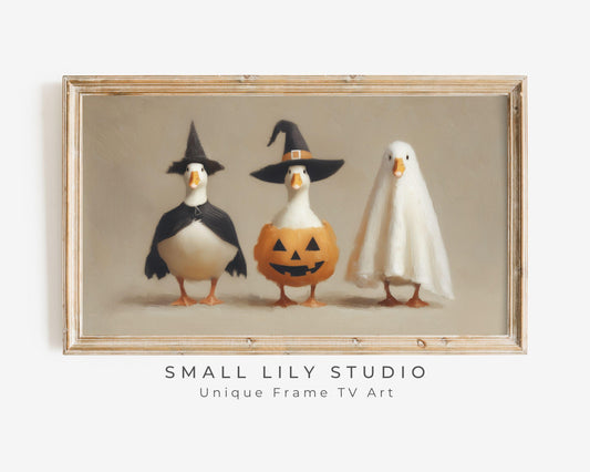 Silly Halloween Goose Frame TV Art