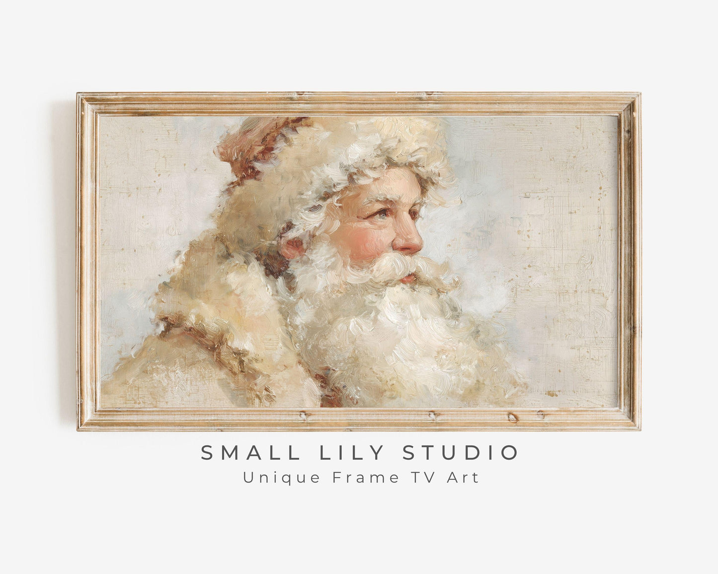 Neutral Santa Portrait Frame TV Art