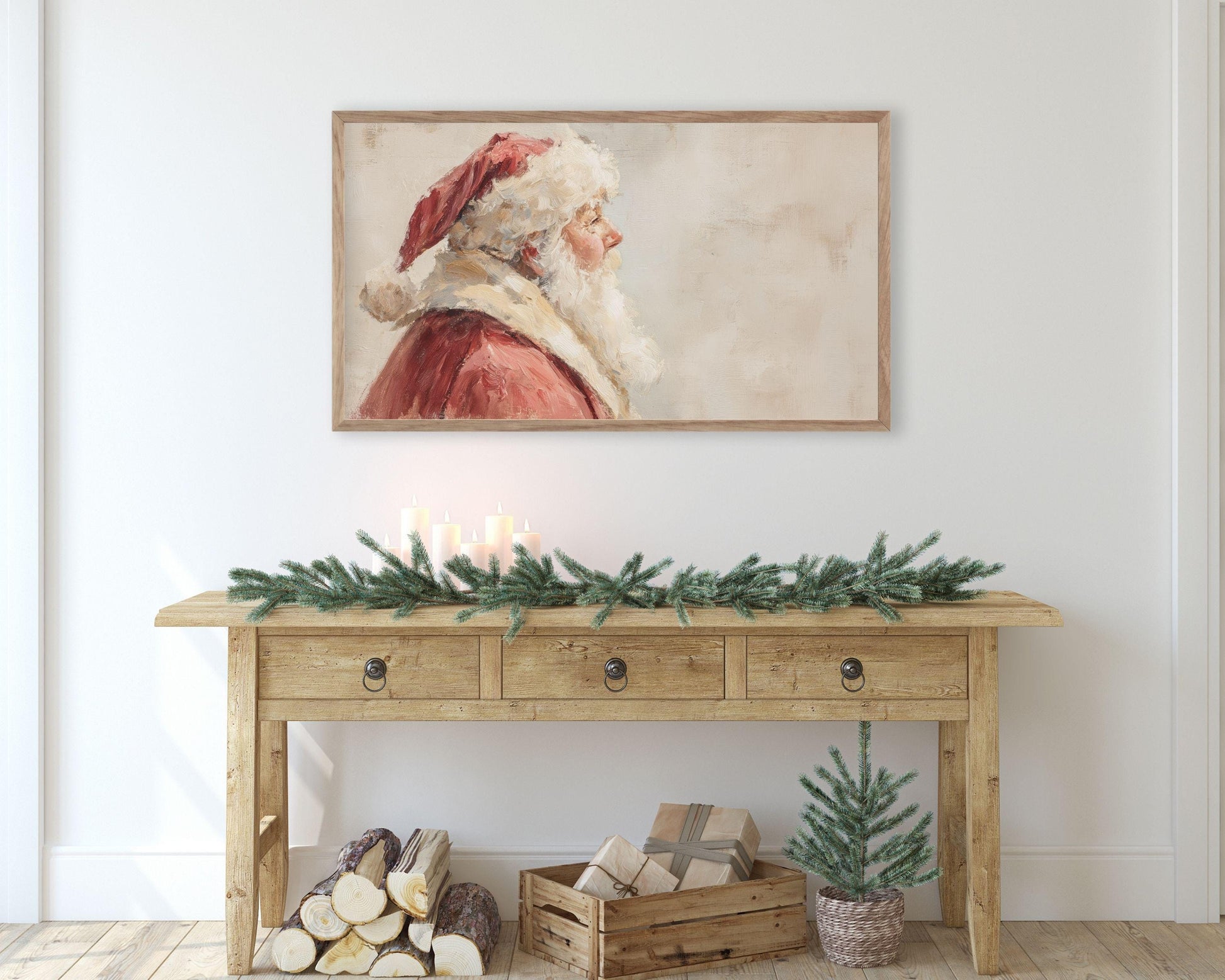 Santa Portrait Frame TV Art