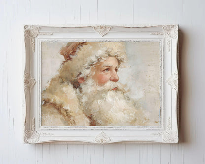 Neutral Santa Portrait Printable Wall Art