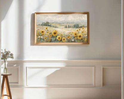 Sunflower Field Frame TV Art