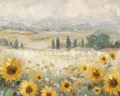 Sunflower Field Frame TV Art