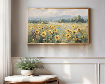 Sunflower Meadow Frame TV Art