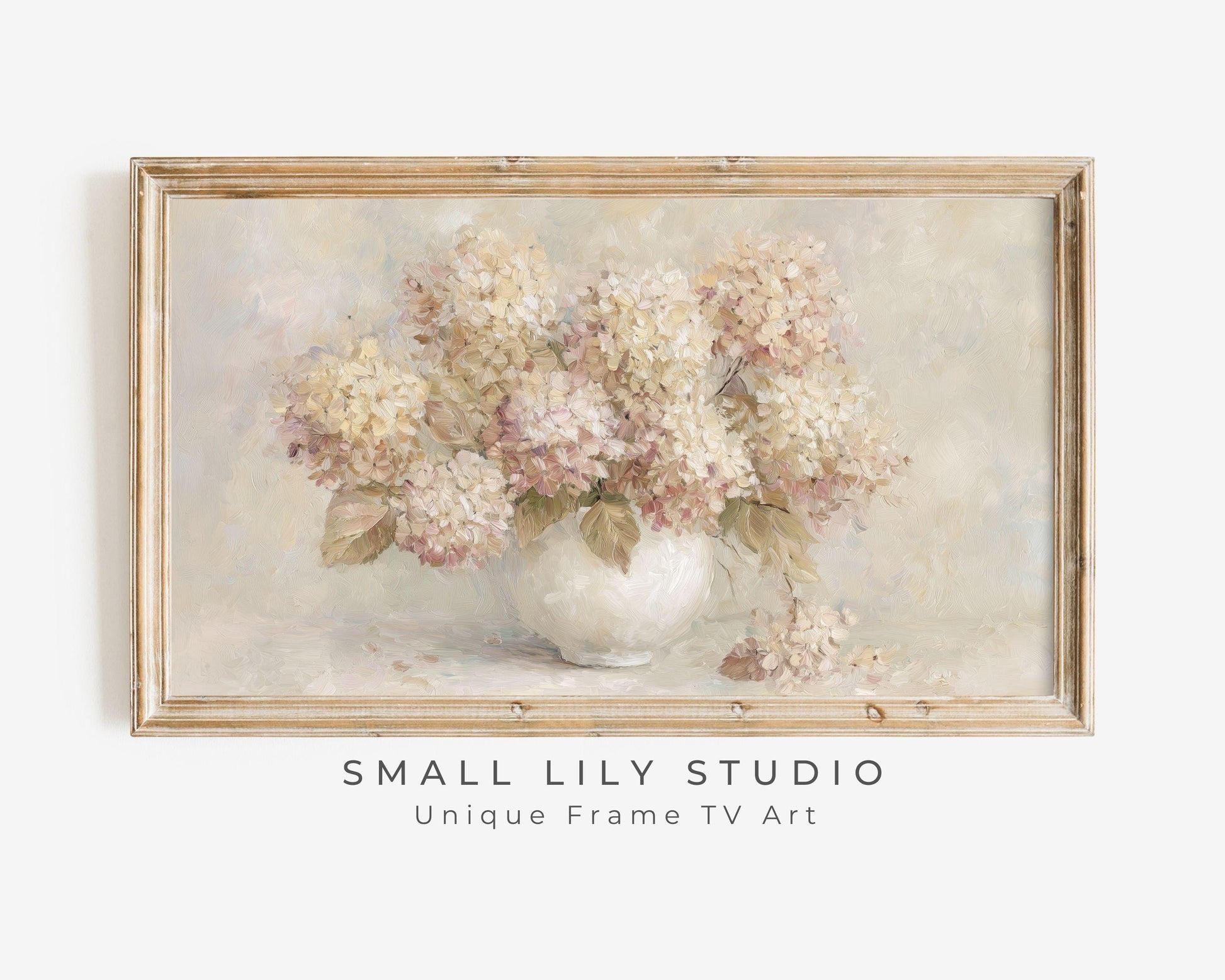 Pink Hydrangeas Frame TV Art