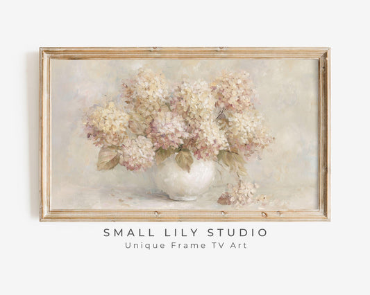 Pink Hydrangeas Frame TV Art