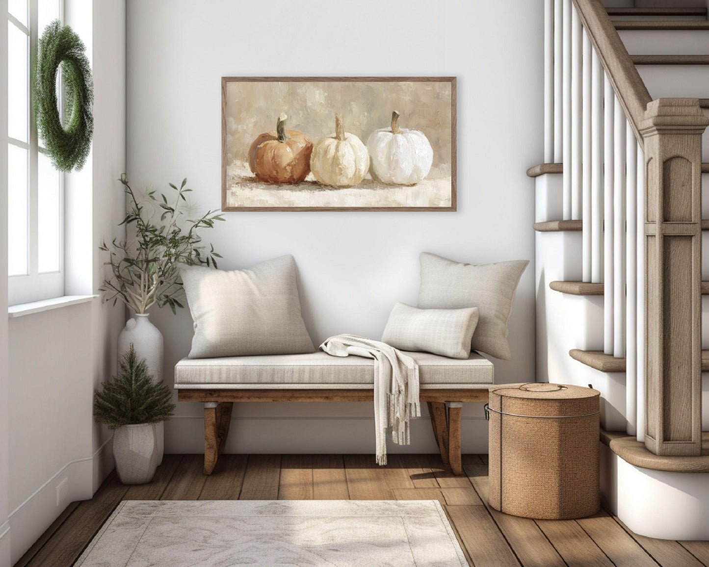 Three Pumpkins Frame TV Art