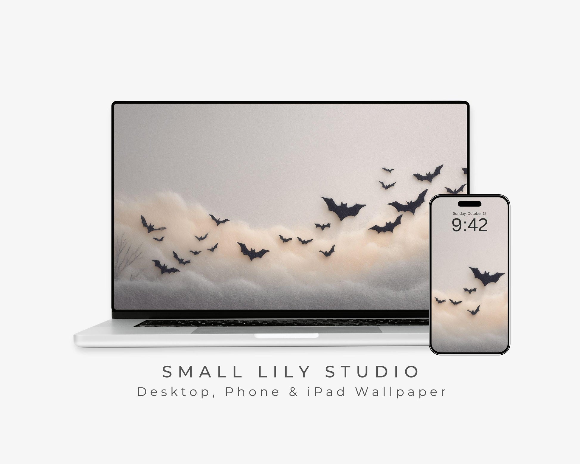 Halloween Bats Desktop Wallpaper Set