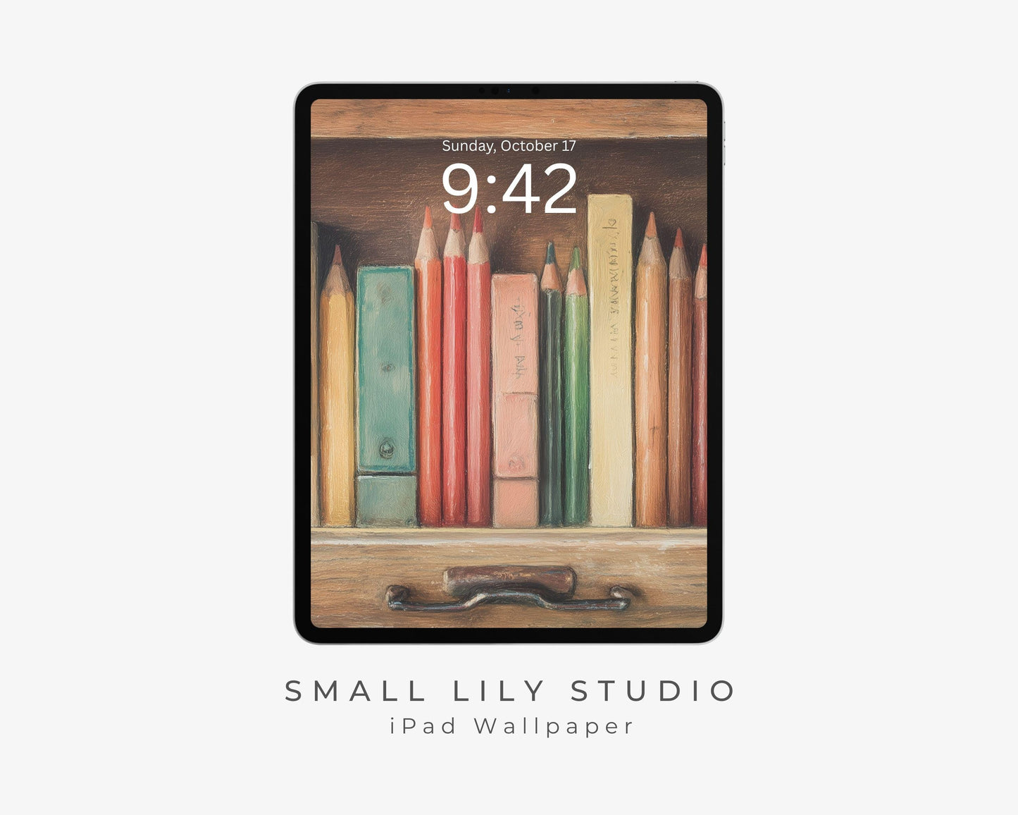 Pencils & Books iPad Wallpaper