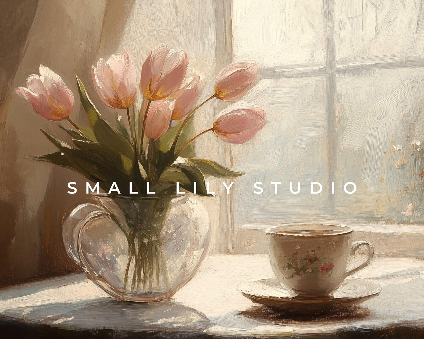 Tulips & Tea Desktop Wallpaper Set