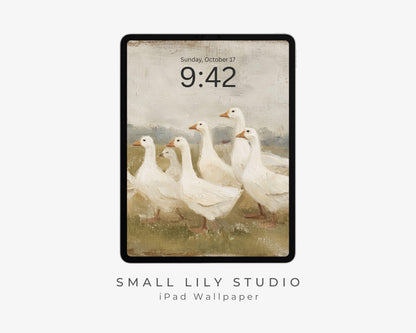 White Geese iPad Wallpaper