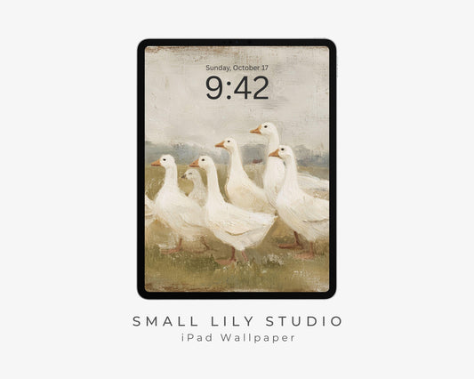 White Geese iPad Wallpaper