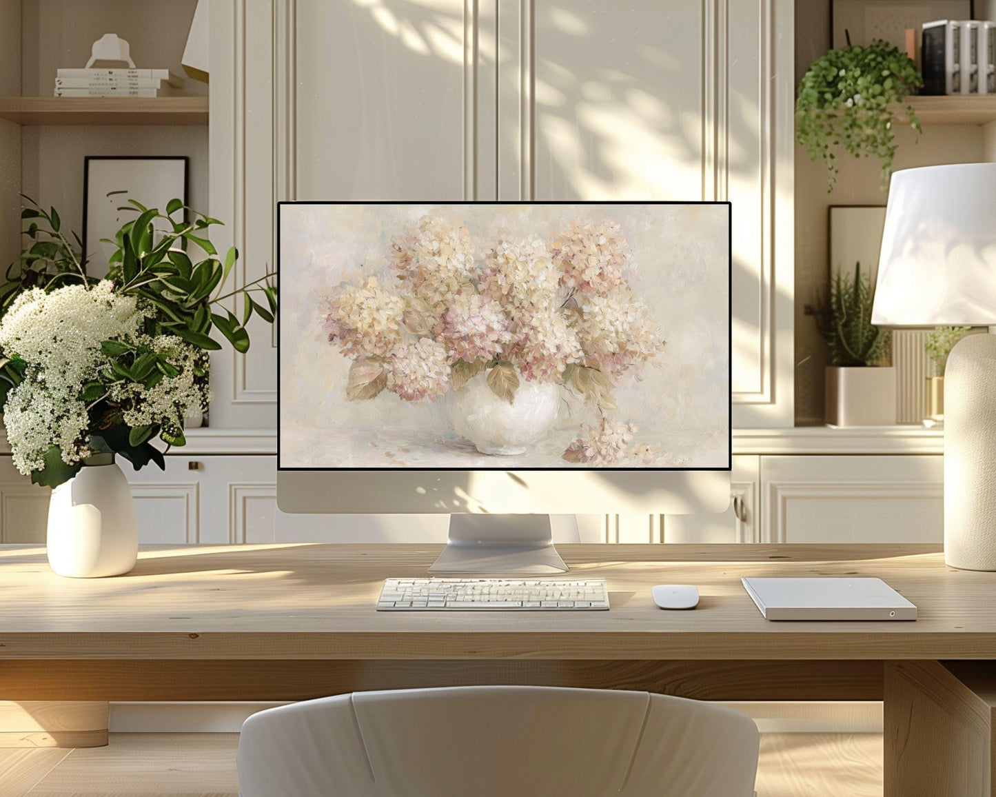 Pink Hydrangeas Desktop Wallpaper Set