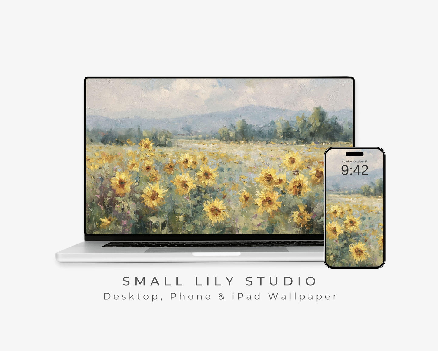 Sunflower Field Desktop Wallpaper Set