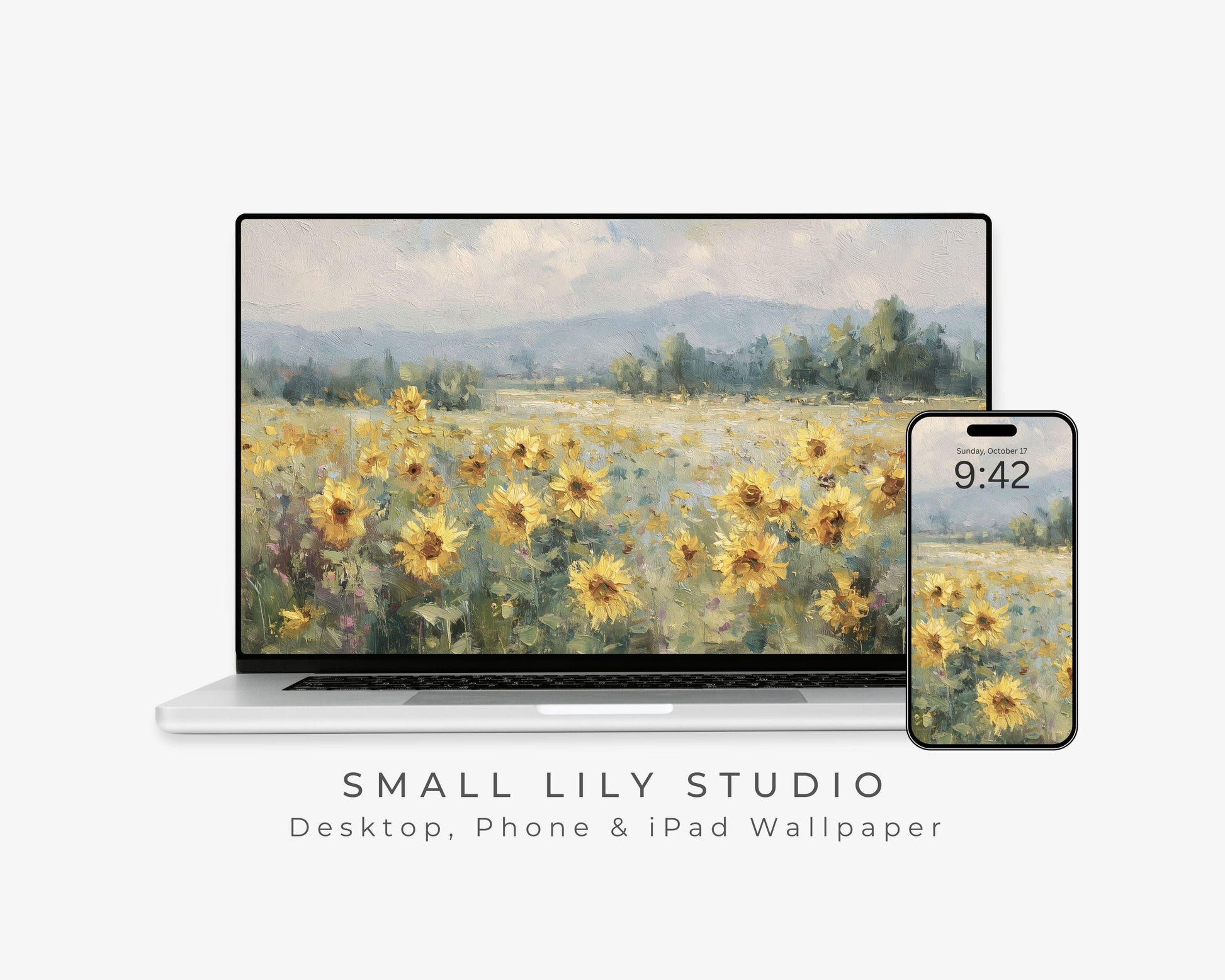 Sunflower Field Desktop Wallpaper Set