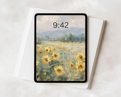Sunflower Field iPad Wallpaper