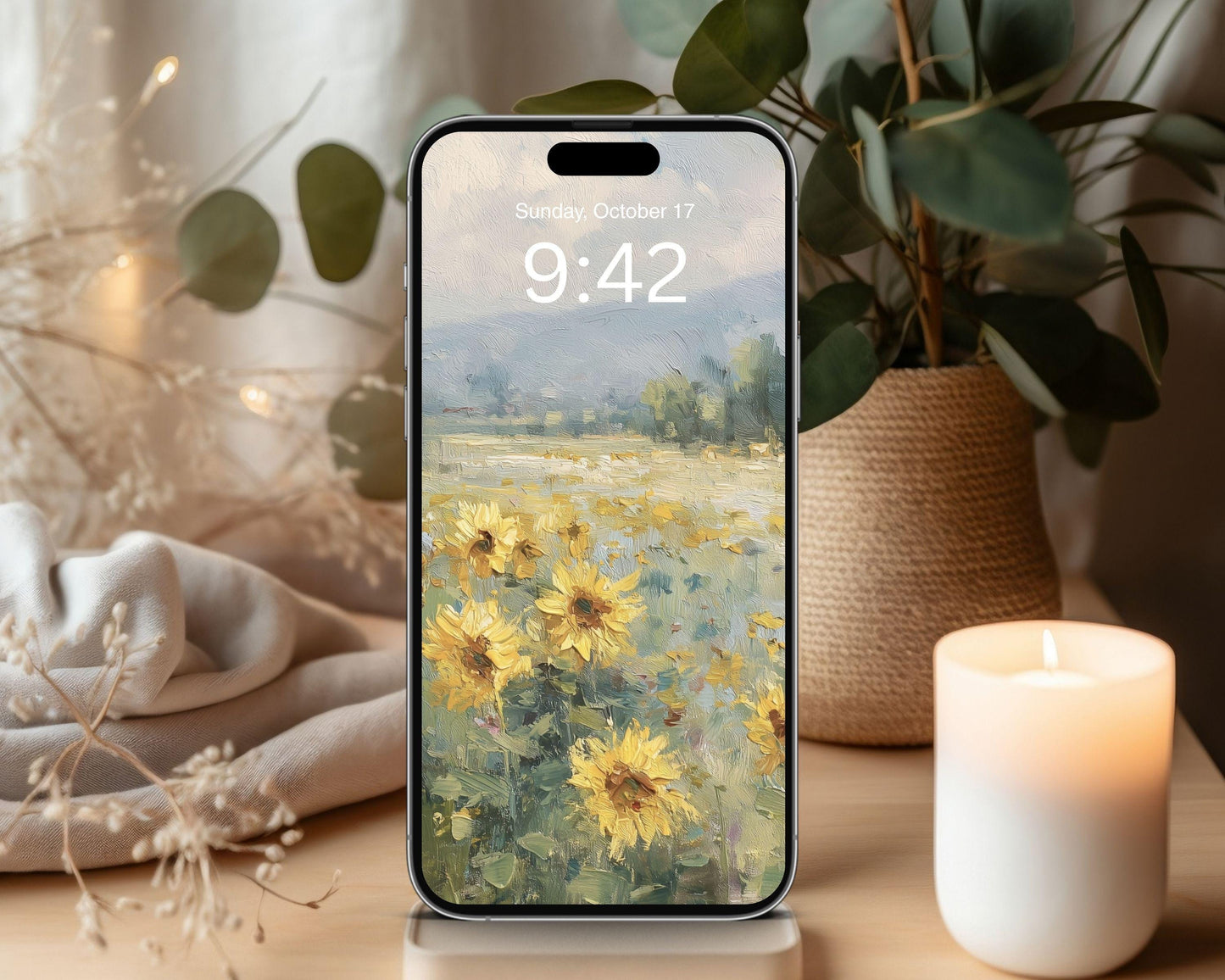 Sunflower Field Phone Wallpaper