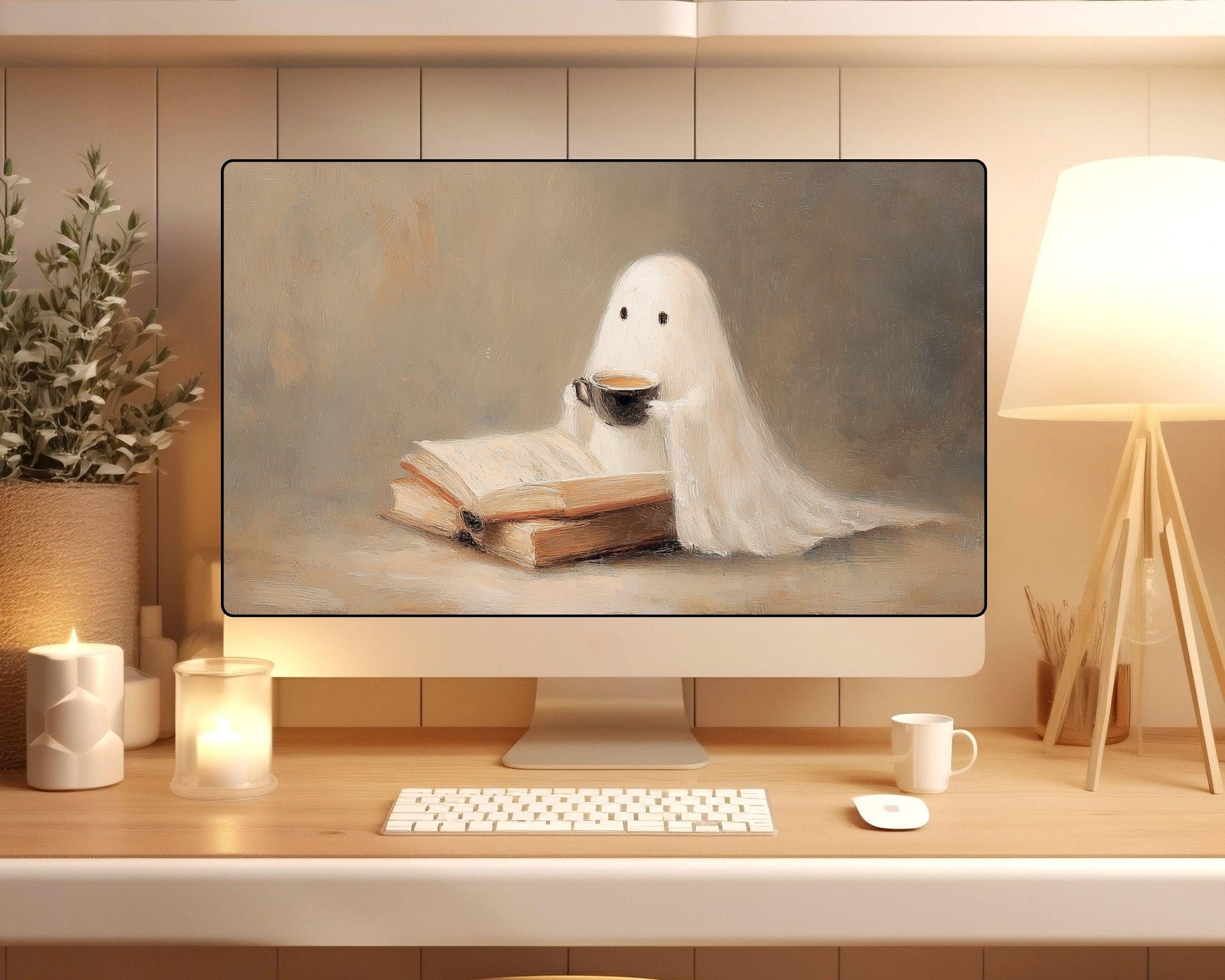 Ghost Reading Desktop Wallpaper Set