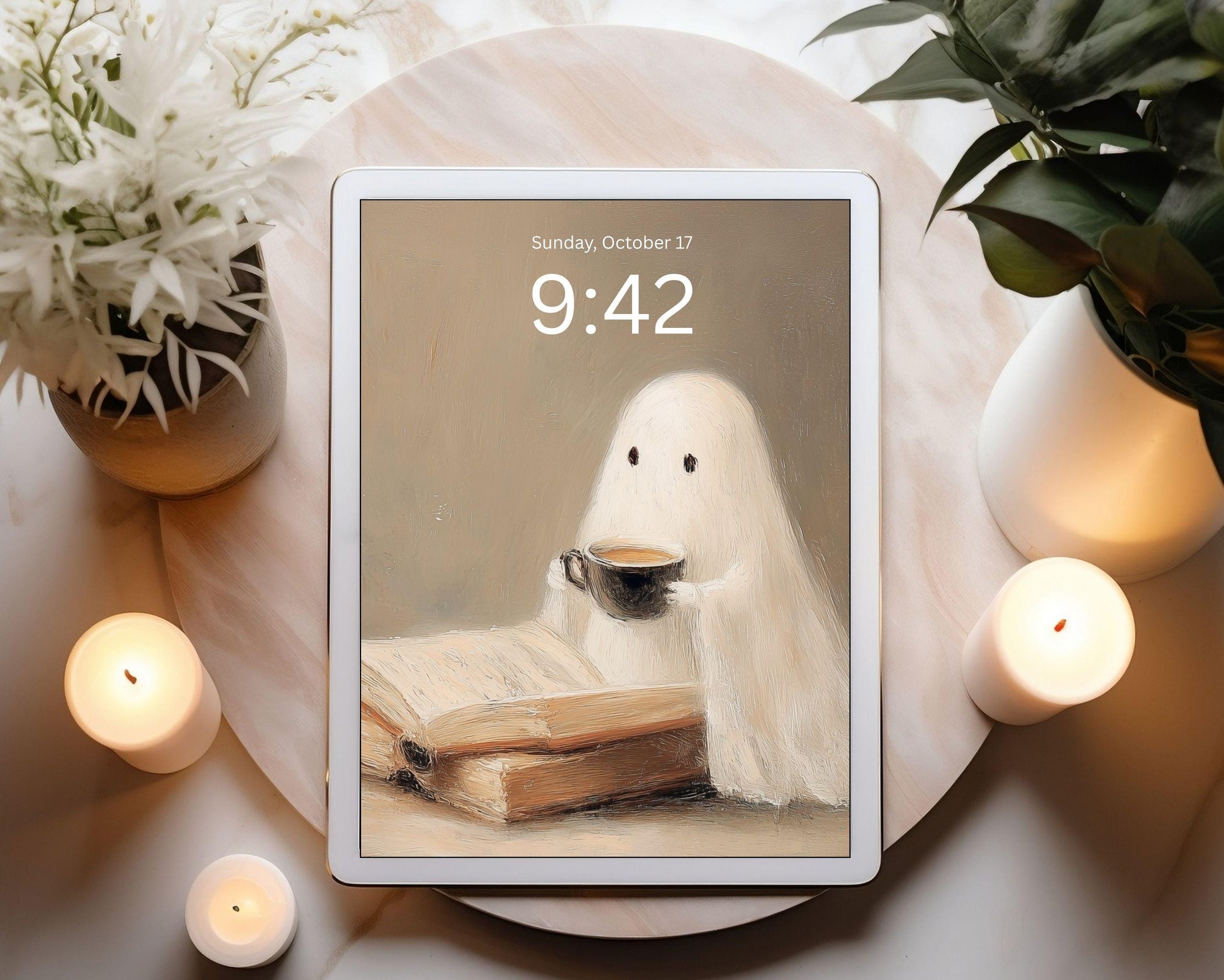 Ghost Reading Desktop Wallpaper Set