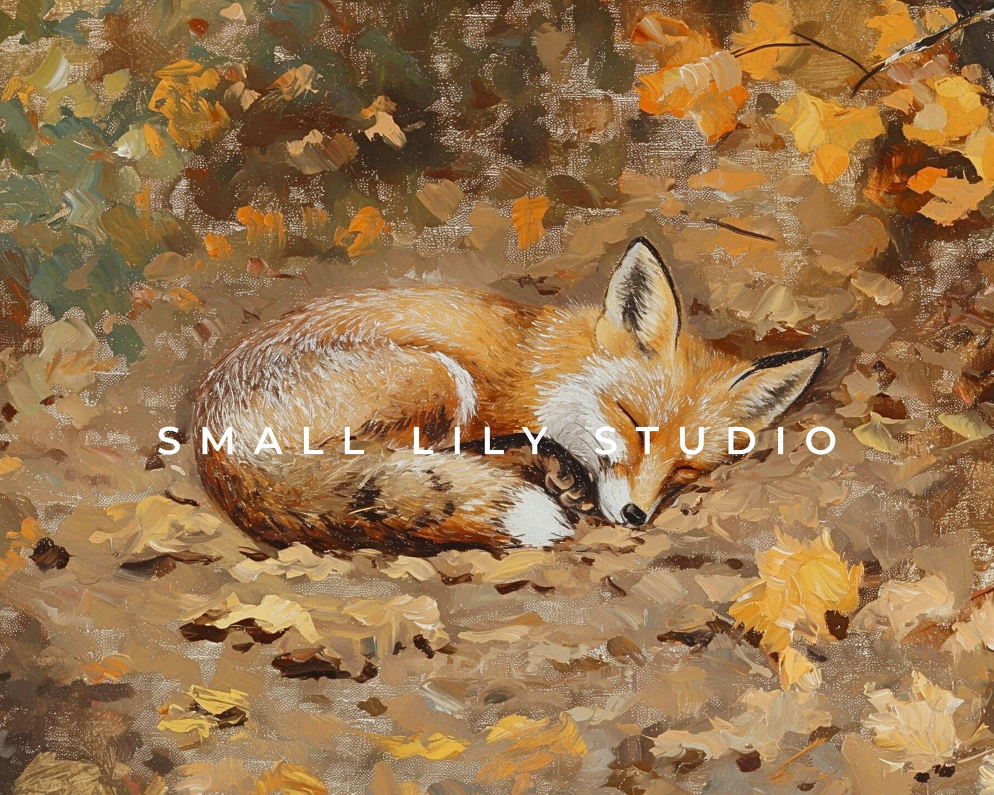Sleeping Fox Desktop Wallpaper Set