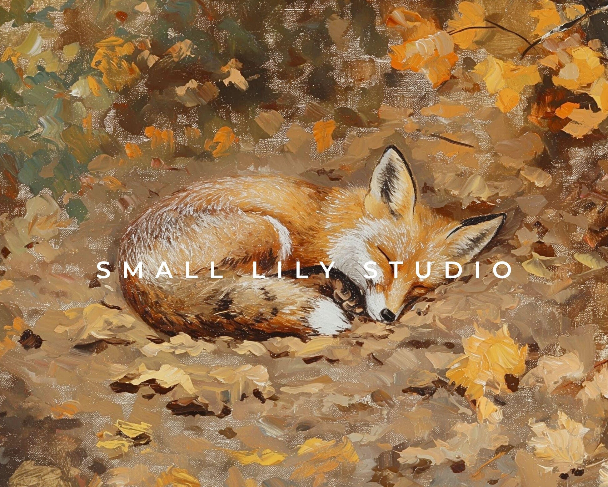 Sleeping Fox Desktop Wallpaper Set