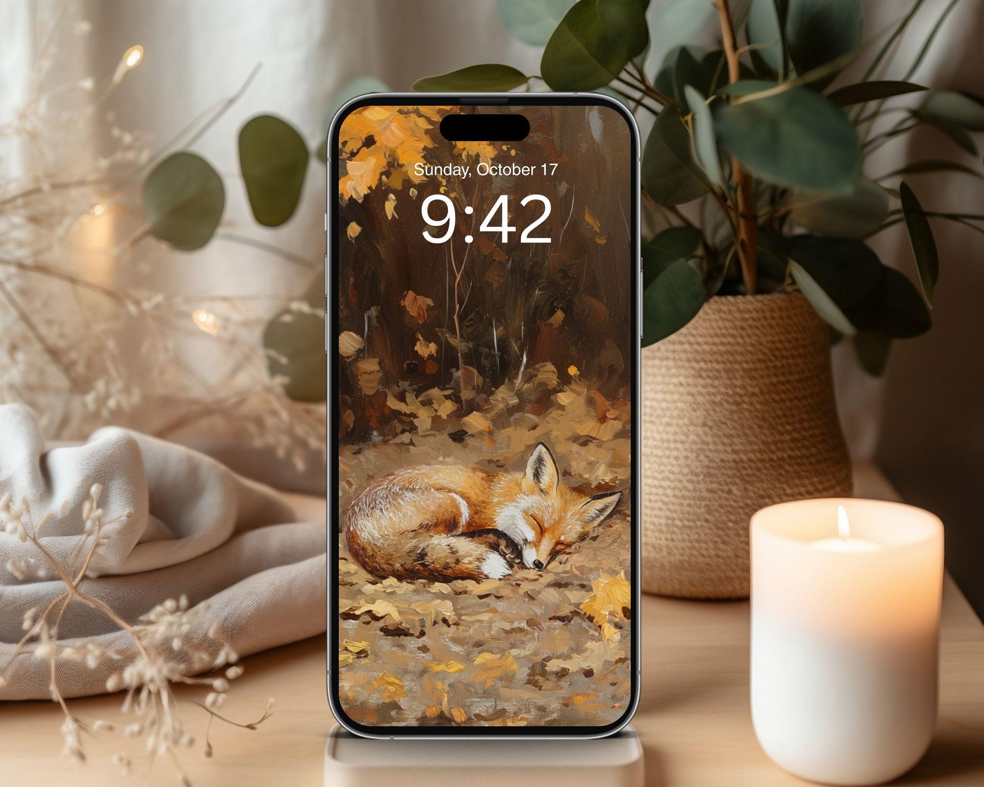 Sleeping Fox Desktop Wallpaper Set