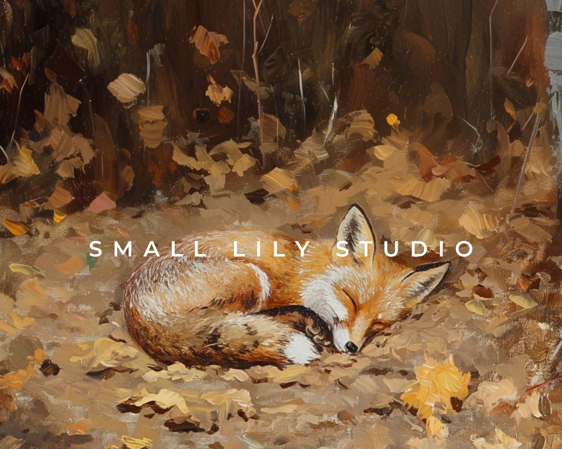 Sleeping Fox iPad Wallpaper