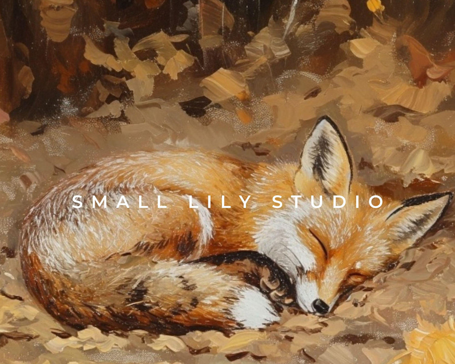 Sleeping Fox Phone Wallpaper