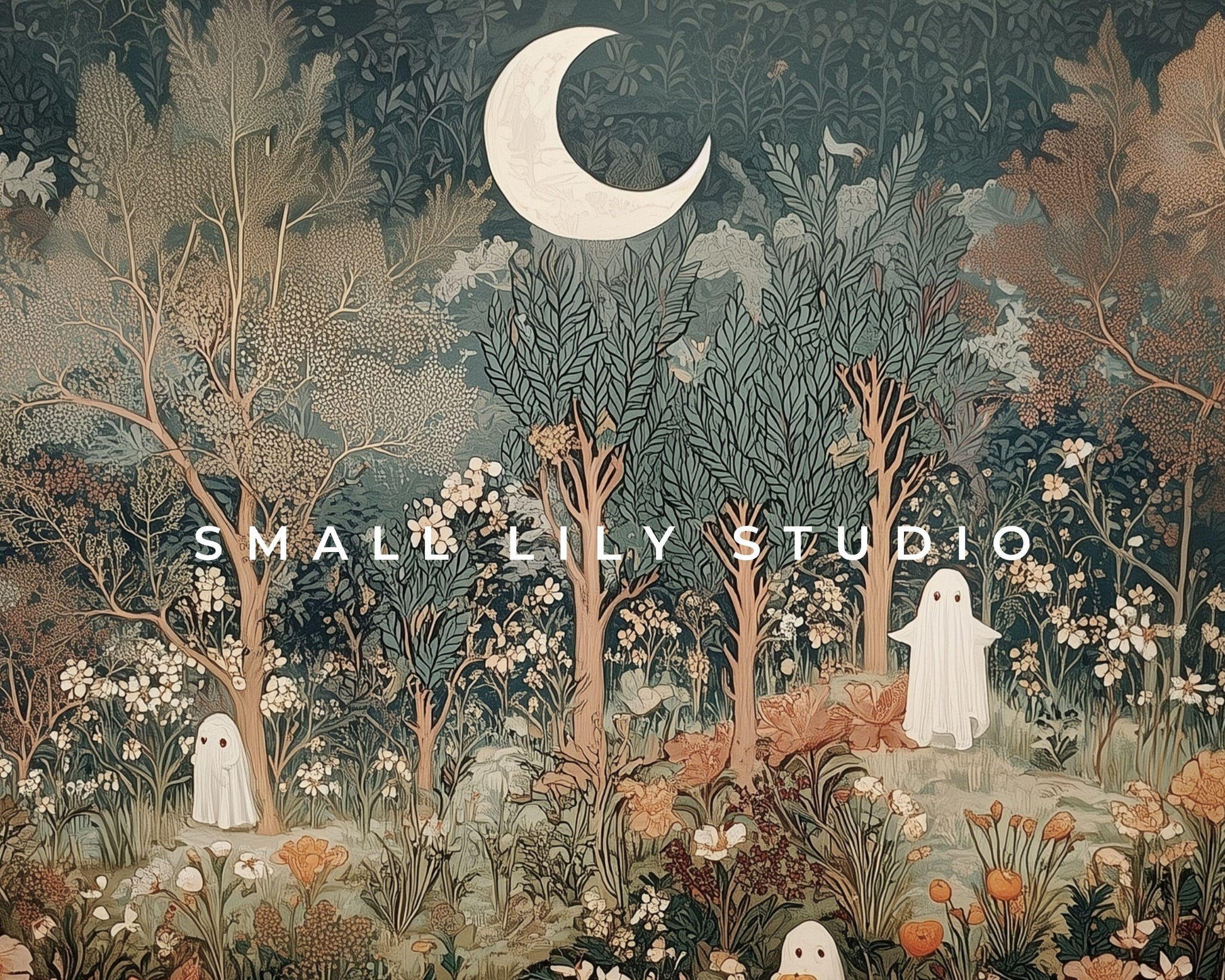 Halloween Ghosts Desktop Wallpaper Set