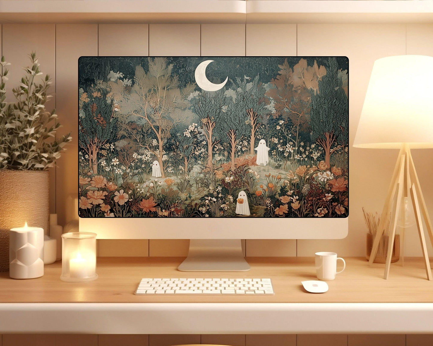 Halloween Ghosts Desktop Wallpaper Set