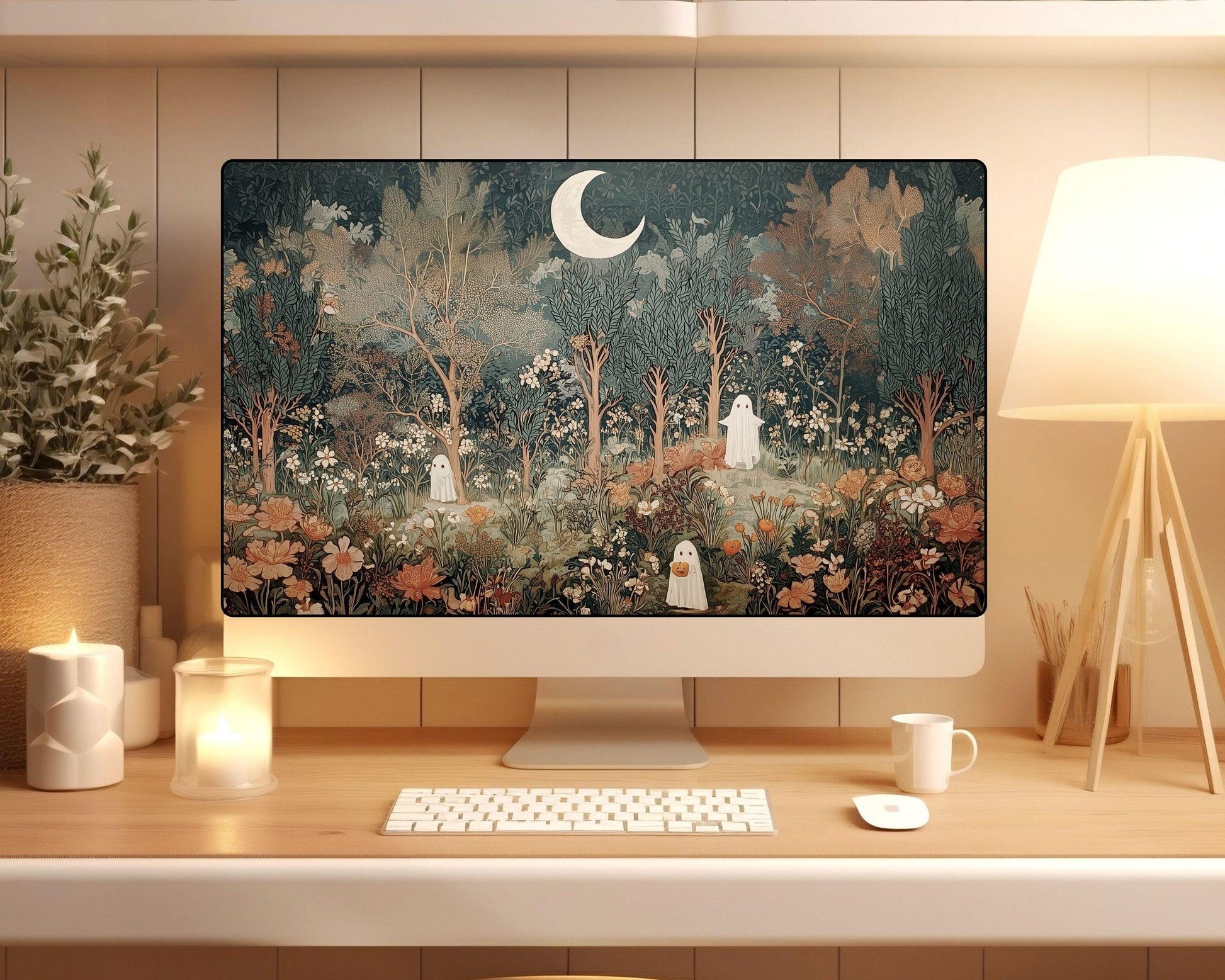 Halloween Ghosts Desktop Wallpaper Set