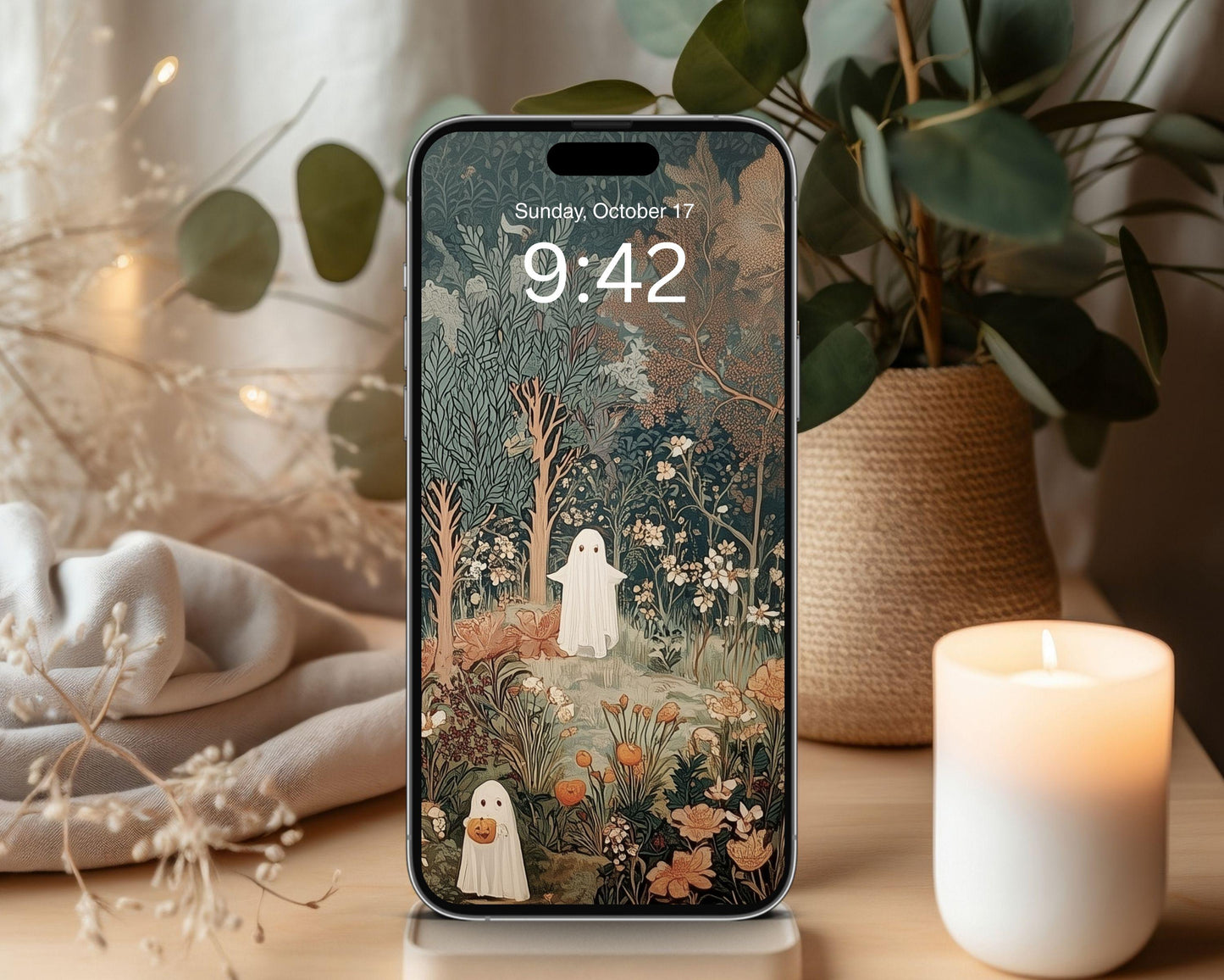 Halloween Ghosts Desktop Wallpaper Set