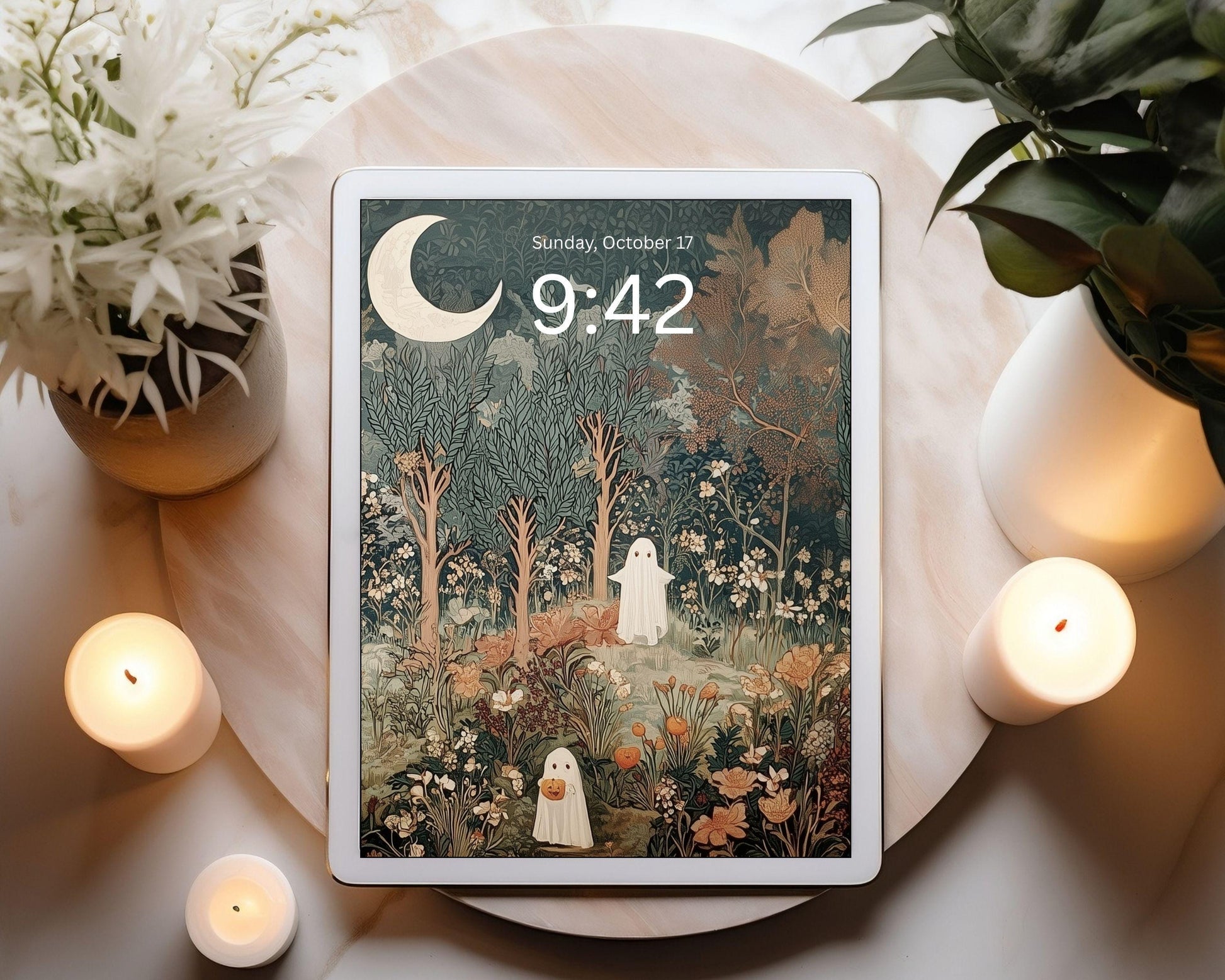 Halloween Ghosts Desktop Wallpaper Set