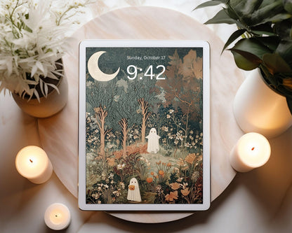 Halloween Ghosts Desktop Wallpaper Set