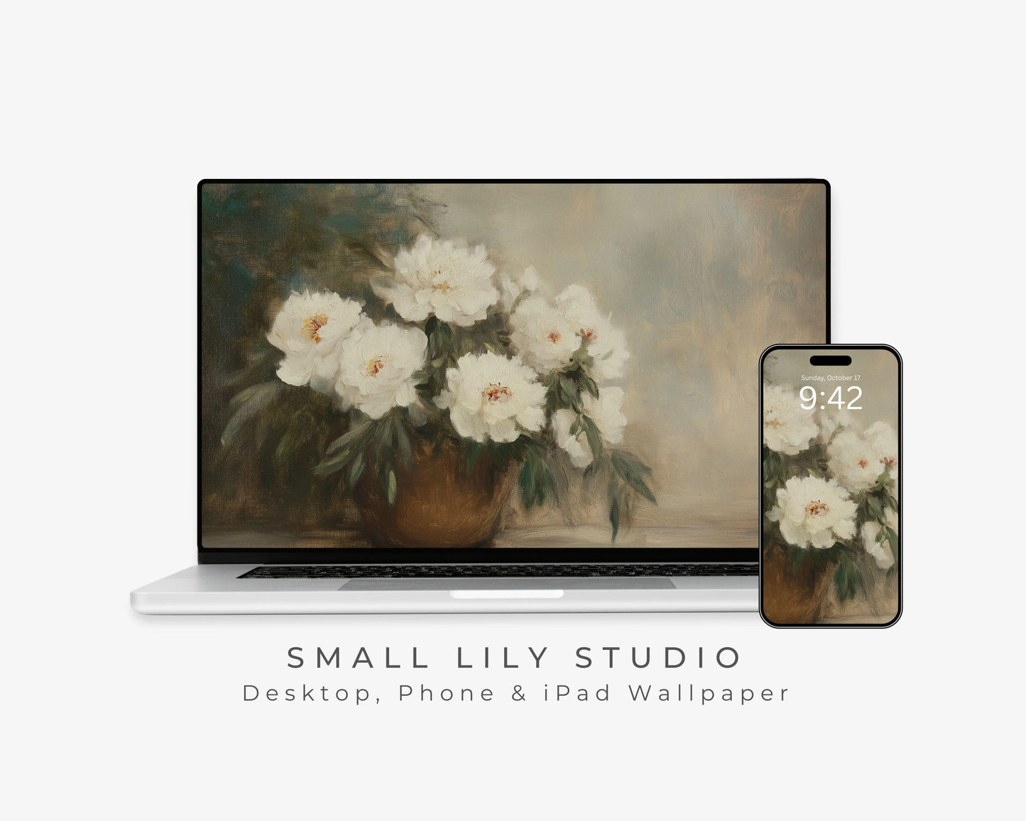Moody Floral Desktop Wallpaper Set